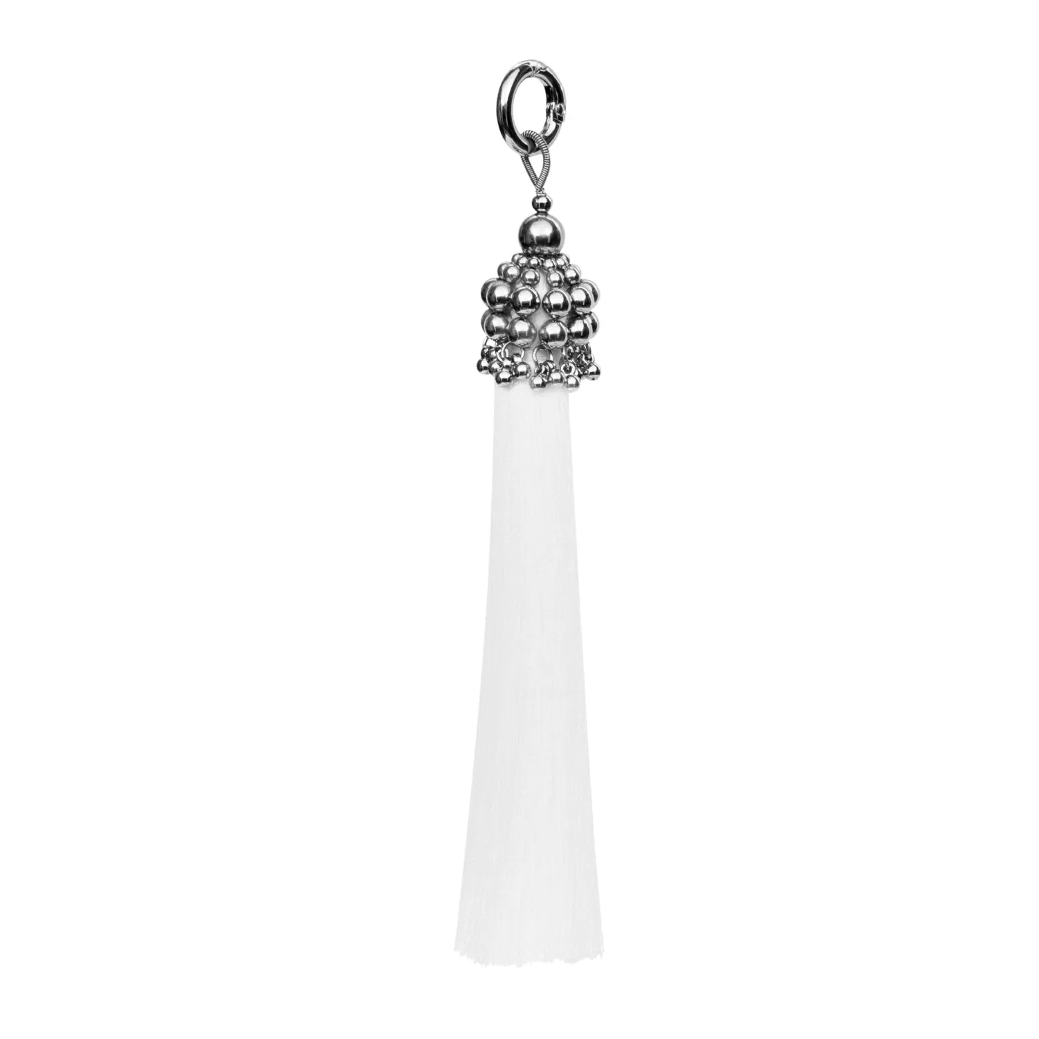 5" Silver Cap Polyester Tassel