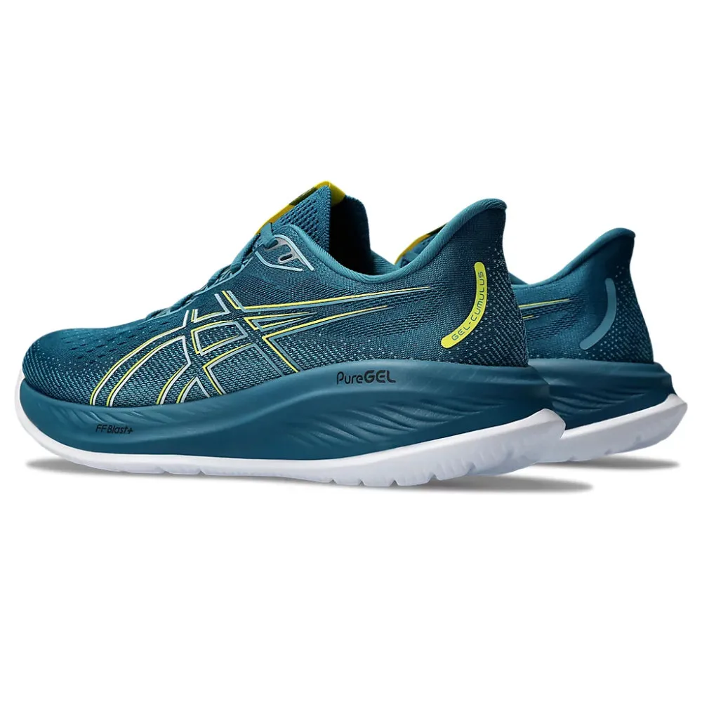 ASICS Men's Gel-Cumulus 26 Running Shoe (Evening Teal/Bright Yellow)