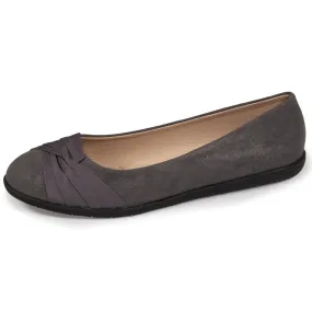 Ballerines Femme effet drapé Gris