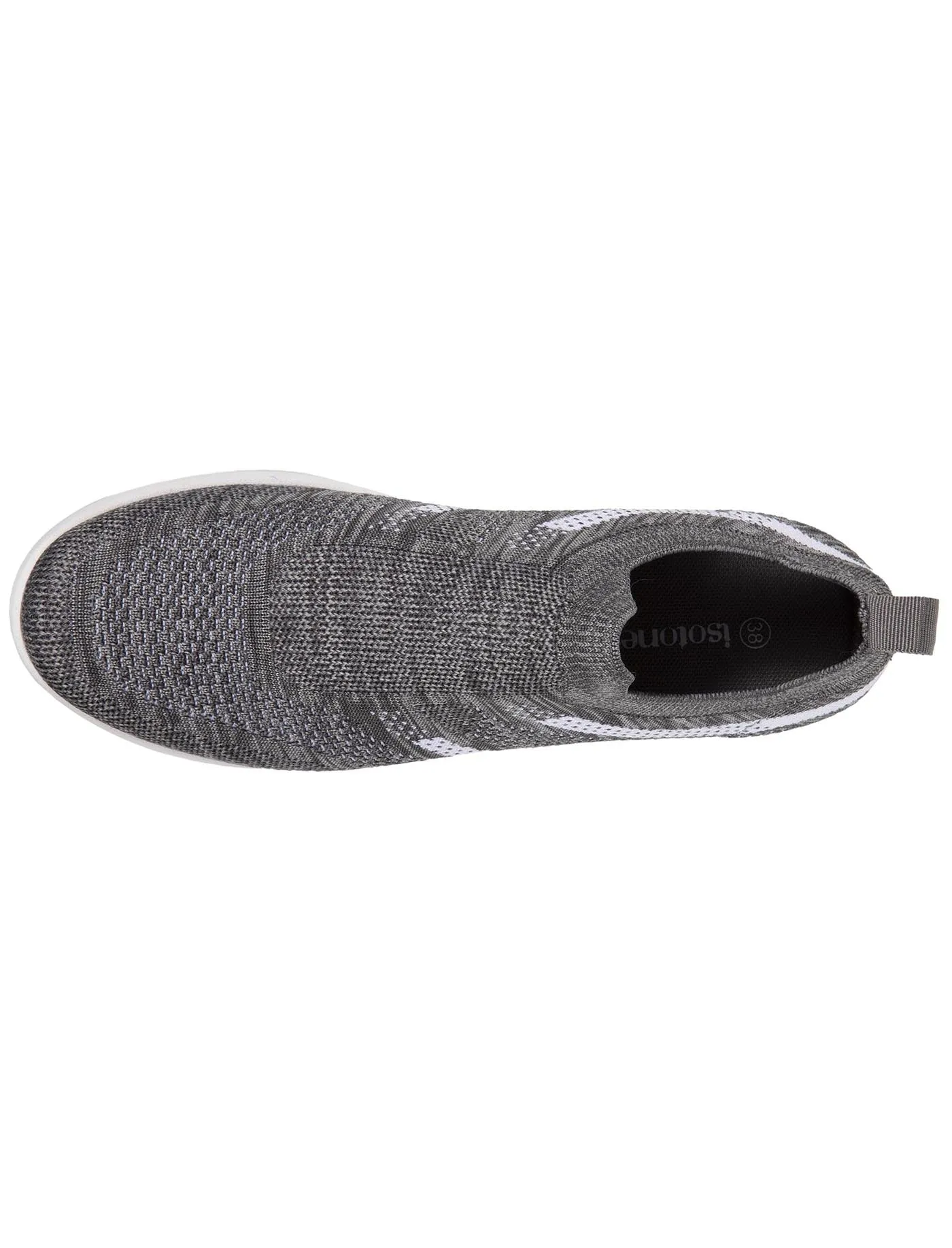 Baskets Confort Femme Slip-on à bandes Gris