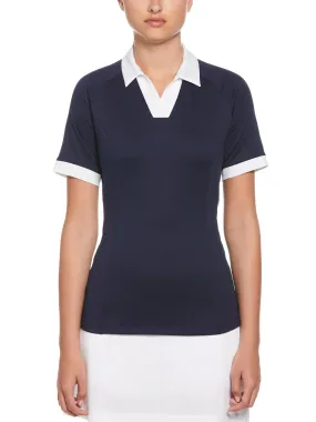 Callaway Femme Polo Color Block V-Placket