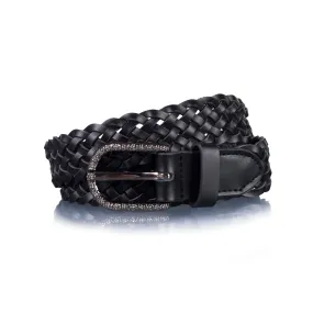 Ceinture Femme tressée Noir