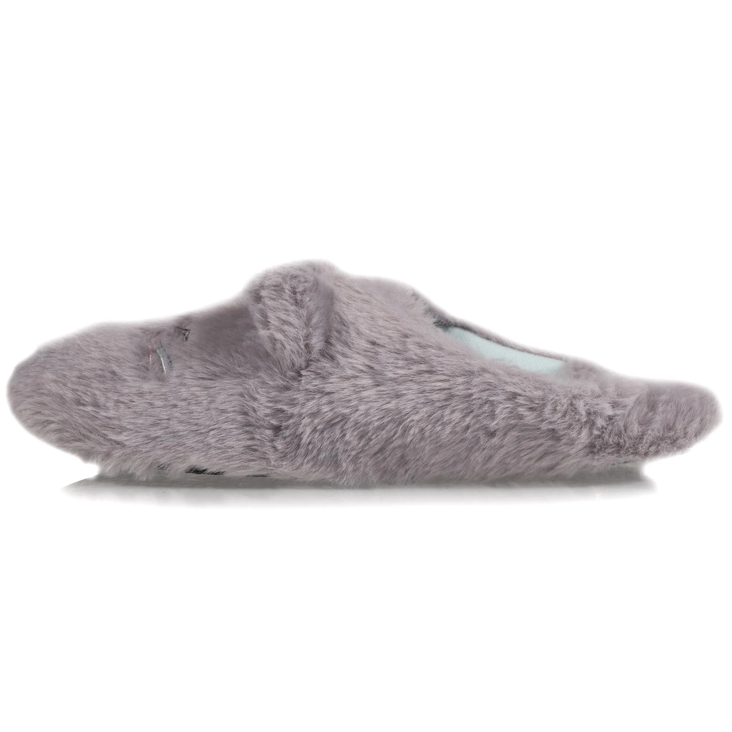 Chaussons Babouches Femme 3D Chat Gris