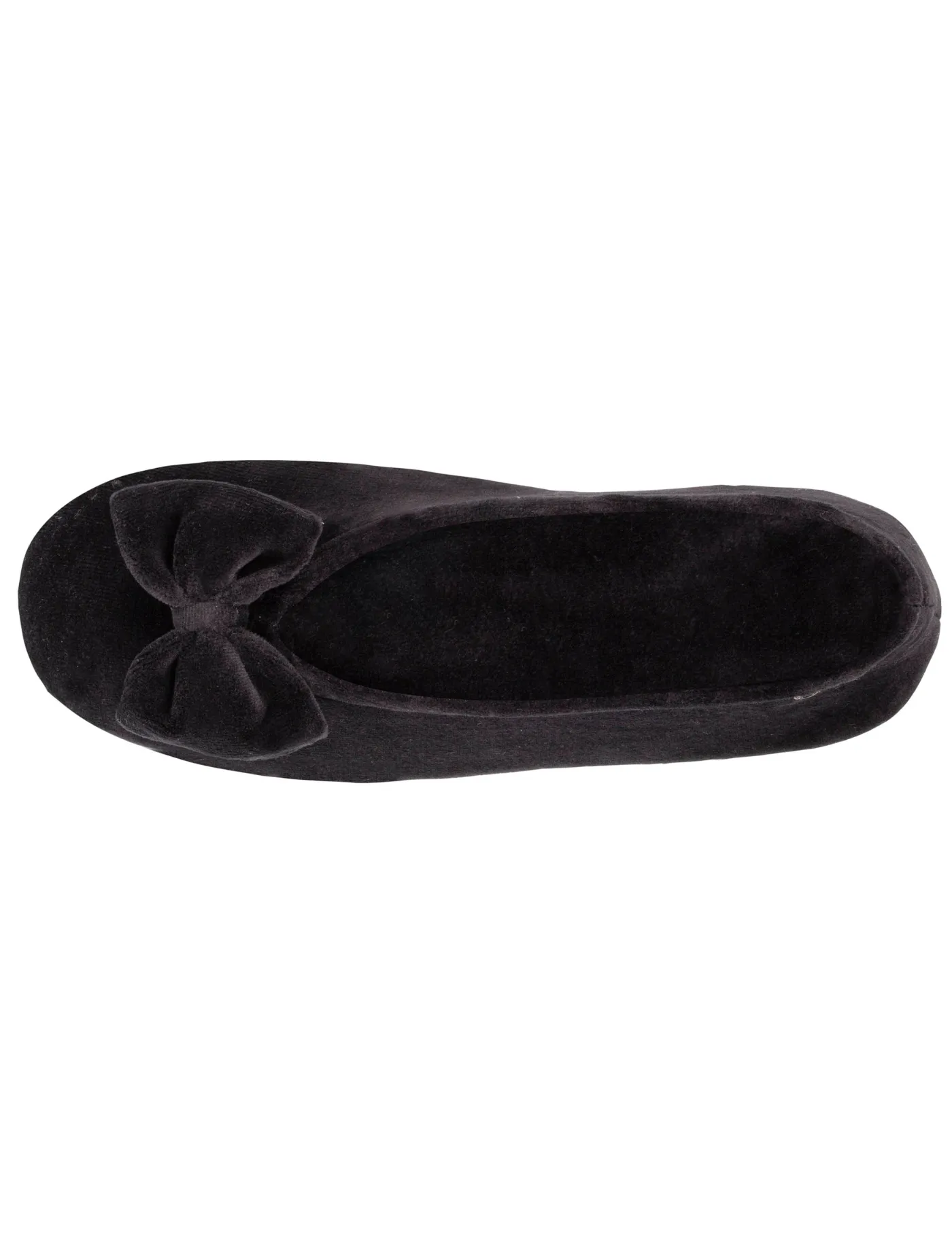 Chaussons ballerines Femme Grand Noeud Noir