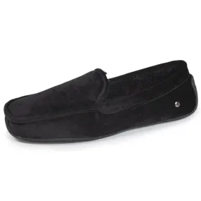 Chaussons mocassins Homme Velours Noir