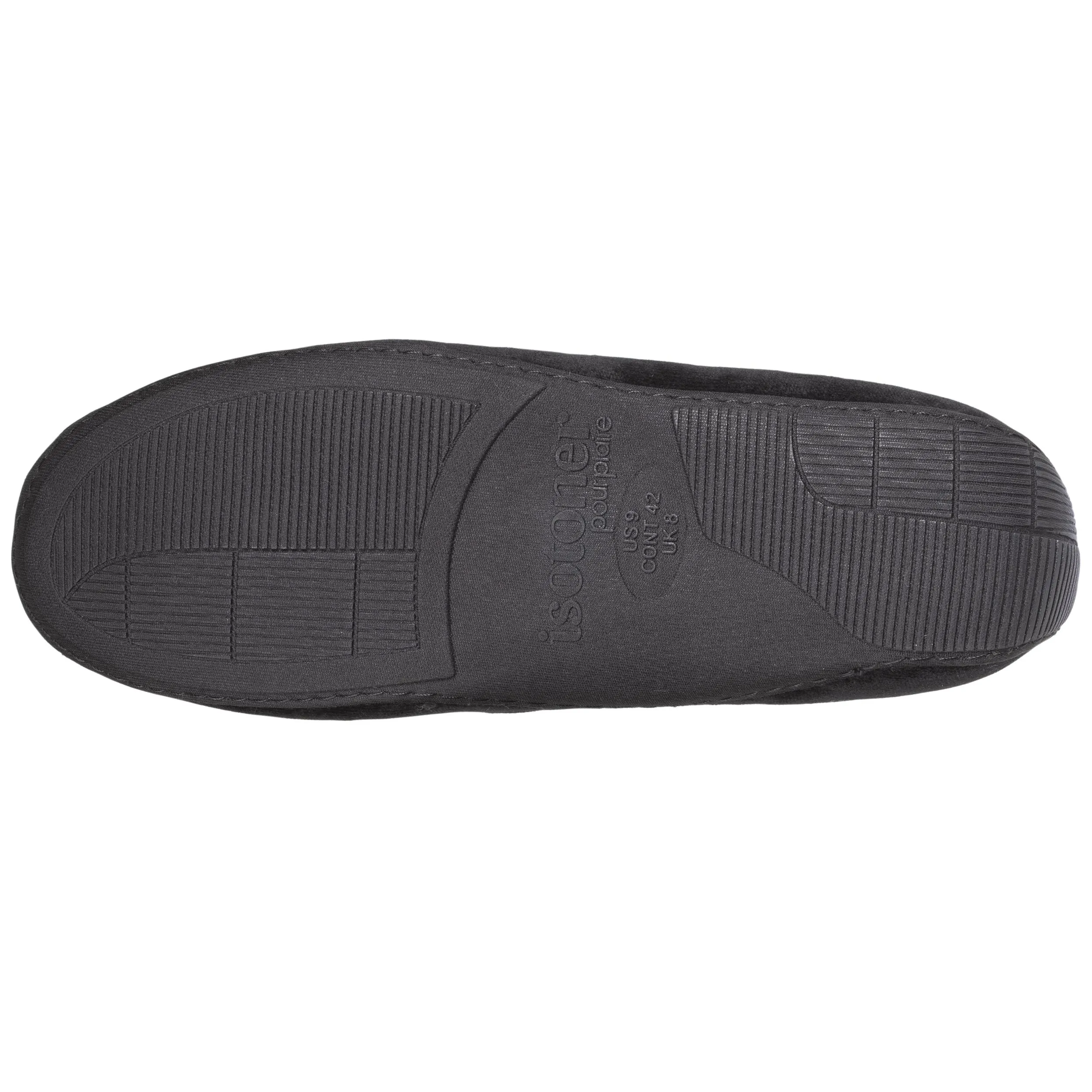 Chaussons mocassins Homme Velours Noir