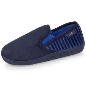 Chaussons mocassins Junior rayées Marine