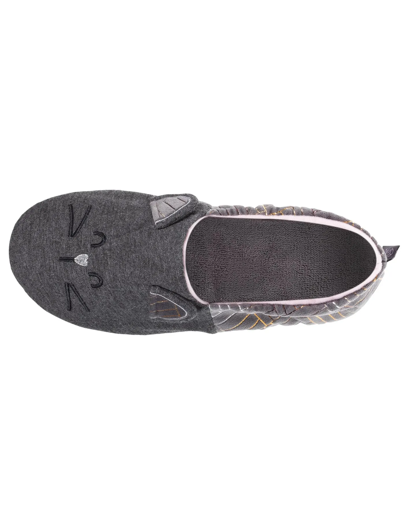 Chaussons slippers Femme 3D Gris chiné foncé