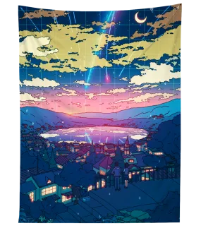 Comet Rain Tapestry