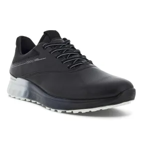 Ecco Chaussures de golf S-Three Noir Concrete Noir