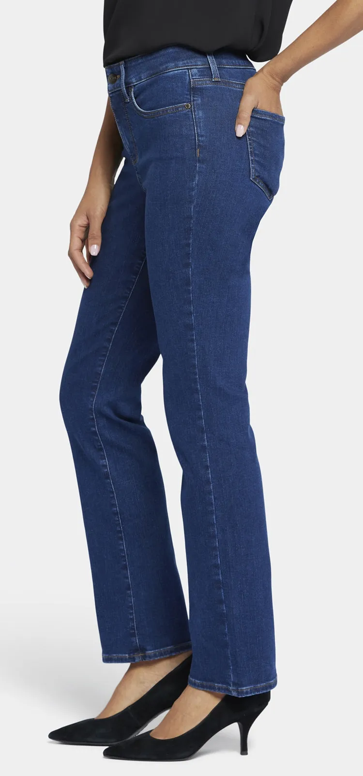 Ellison High Rise Straight Donkerblauw Premium Denim | Quinn