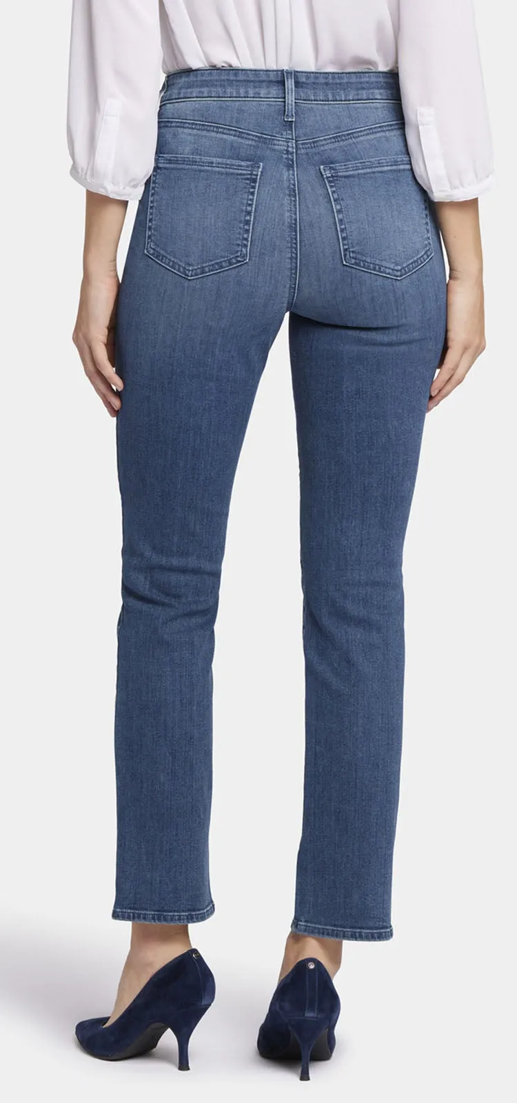 High Rise Sheri Slim Mediumblauw Premium Denim | Landslide