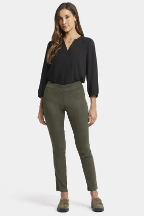 Legging Broek Groen Stretch Faux Suède | Vine Leaf