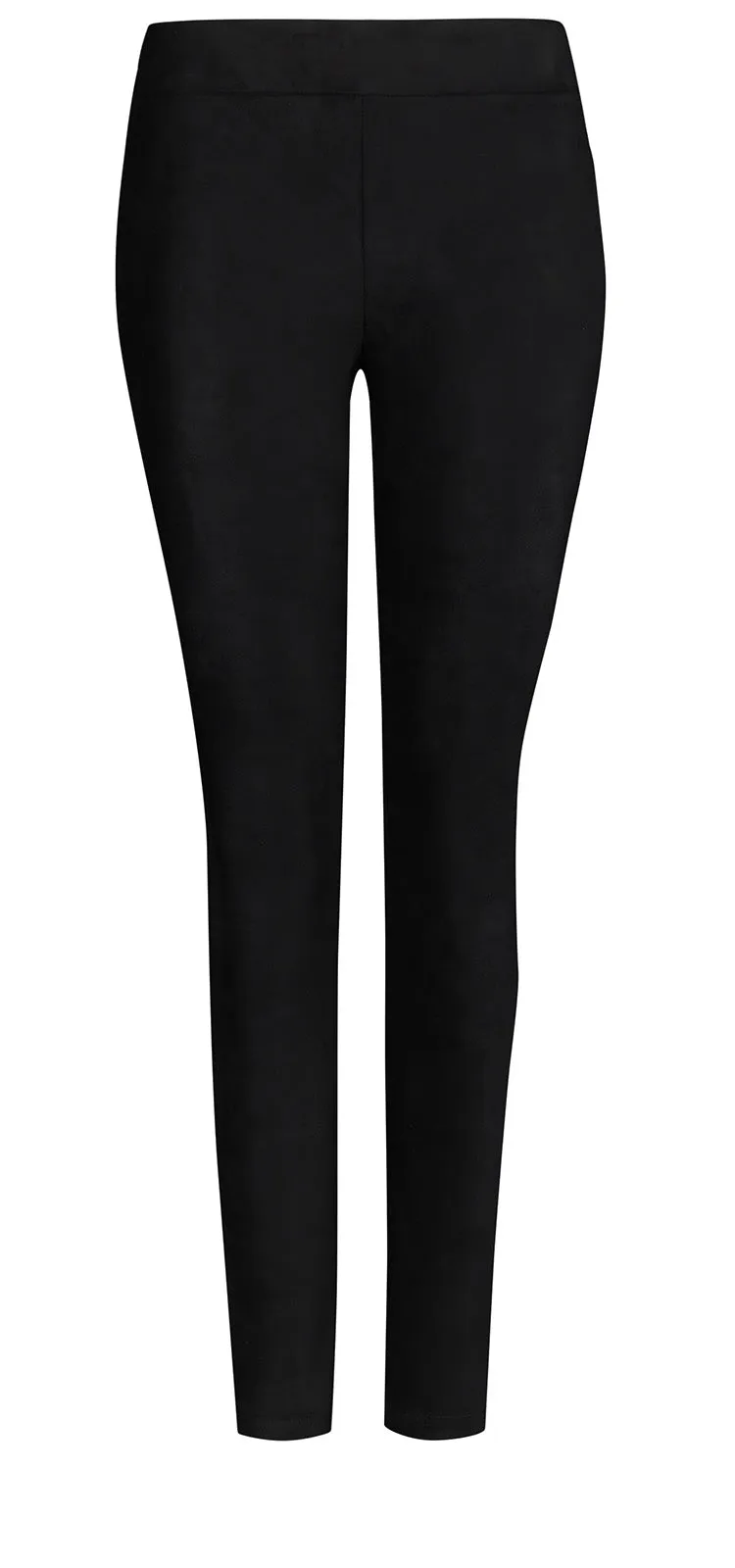 Legging Broek Zwart Stretch Faux Suède | Black