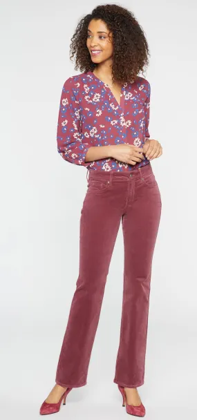 Marilyn Straight Corduroy Broek Rood | Husk