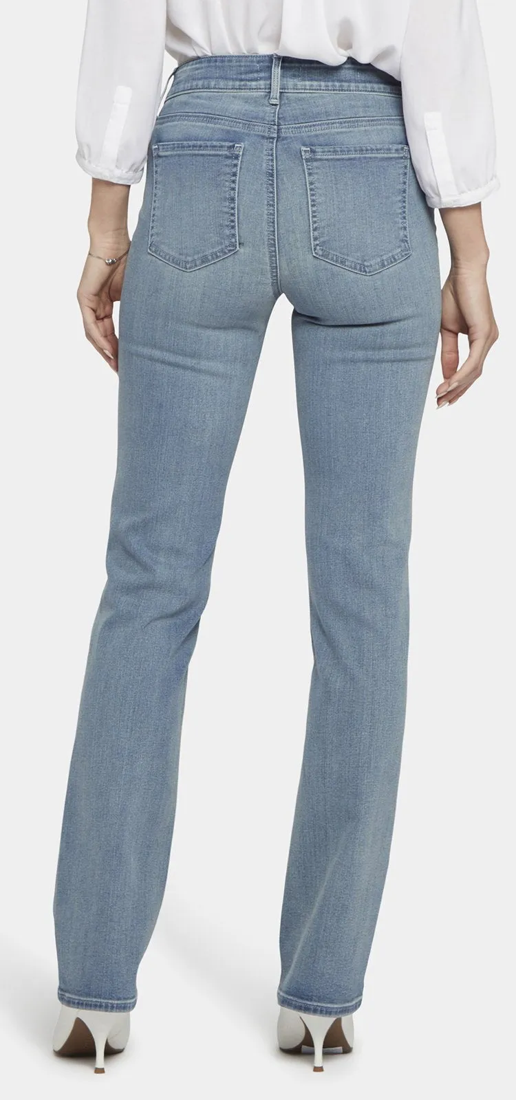 Marilyn Straight Jeans Lichtblauw Premium Denim (Petite) | Thistle Falls