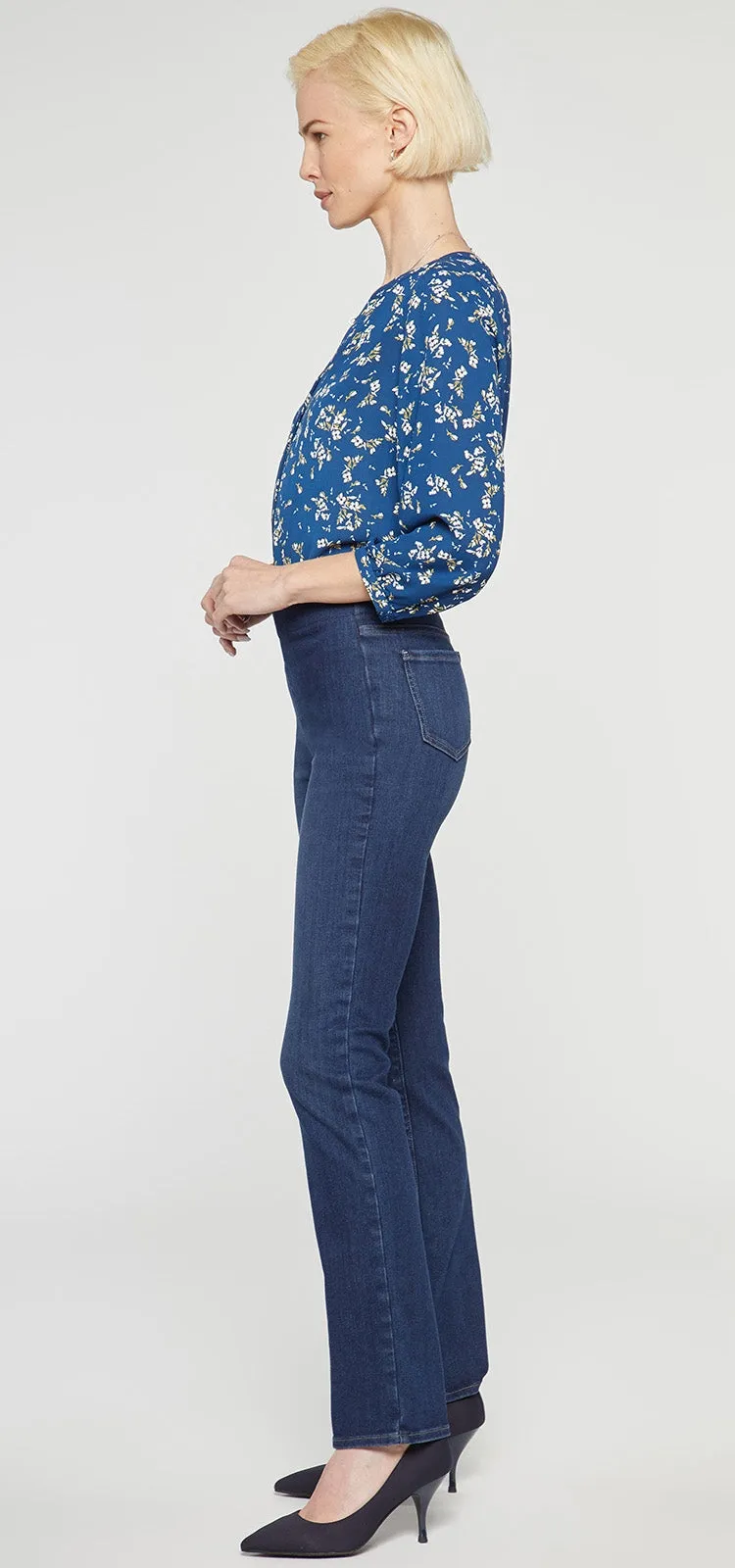 Marilyn Straight Pull-On Jeans Donkerblauw SpanSpring™ Denim | Blue Star