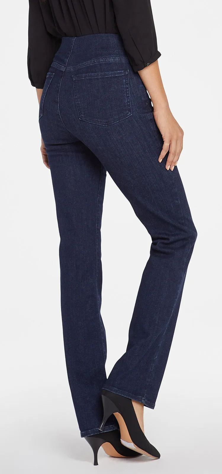 Marilyn Straight Pull-On Jeans Mediumblauw SpanSpring™ Denim | Langley