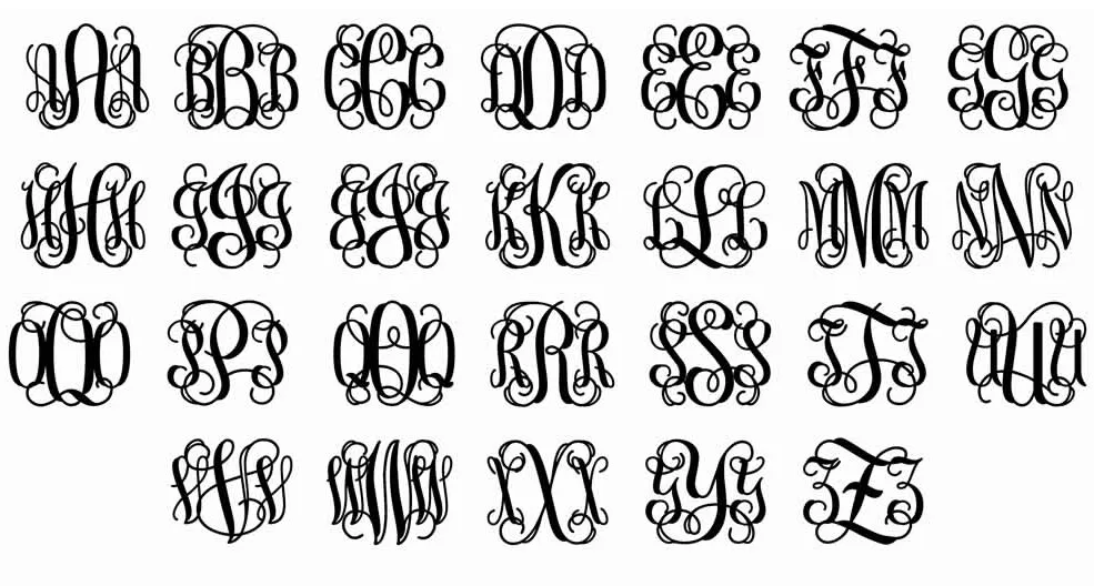 Monogram Cursive 1