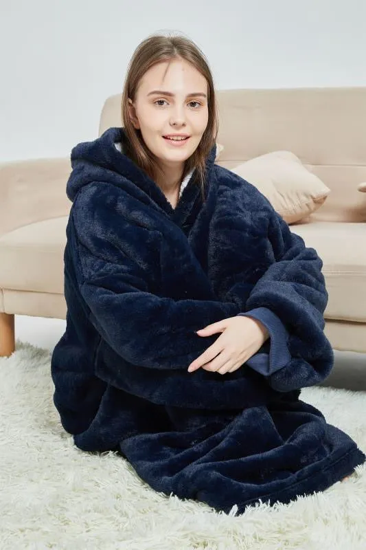 My Snuggy - Adult Dark Blue Hoodie Blanket