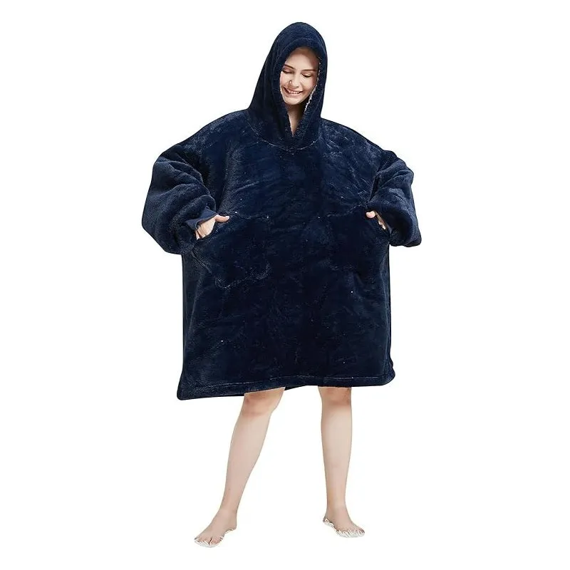 My Snuggy - Adult Dark Blue Hoodie Blanket