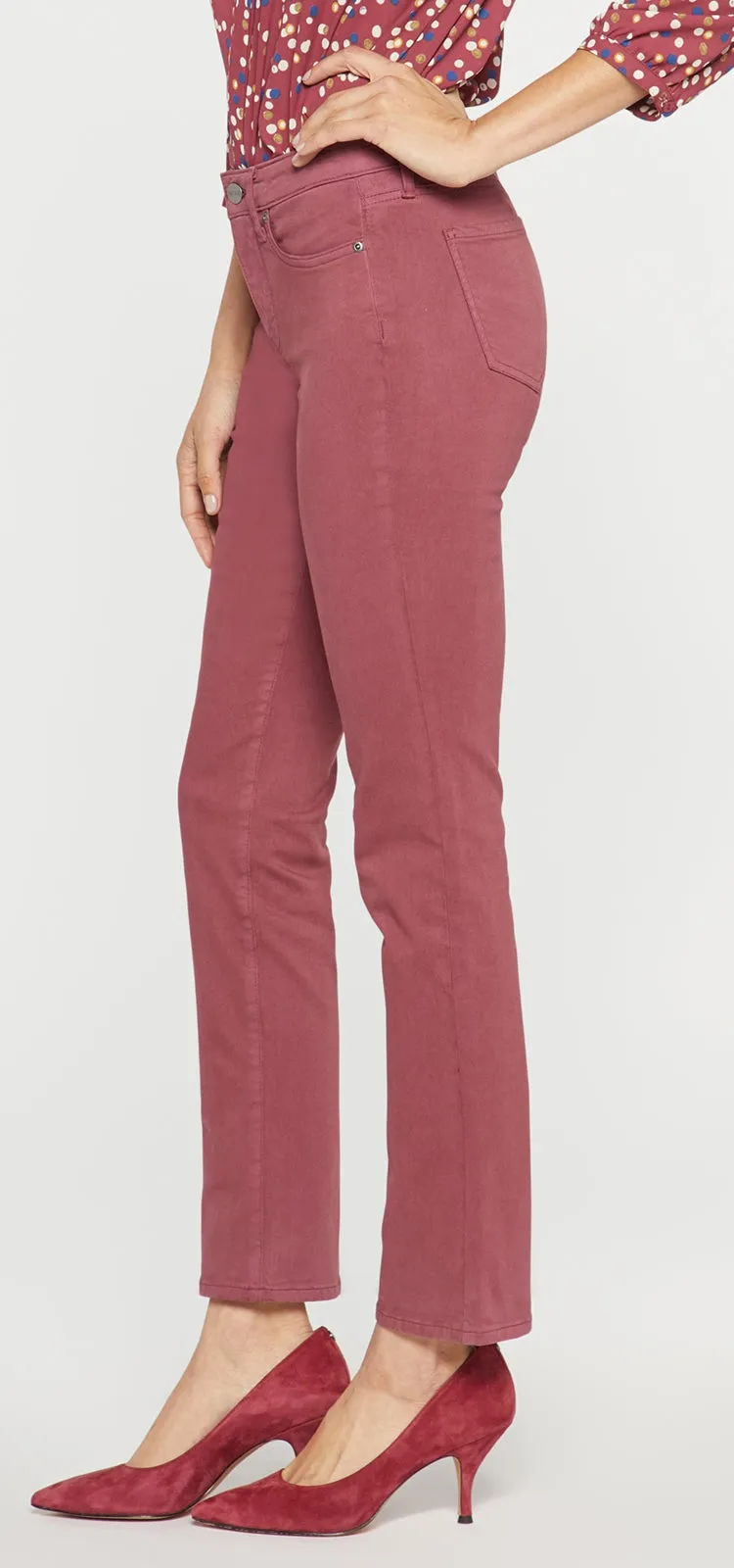 Sheri Slim Jeans Rood Premium Denim | Husk