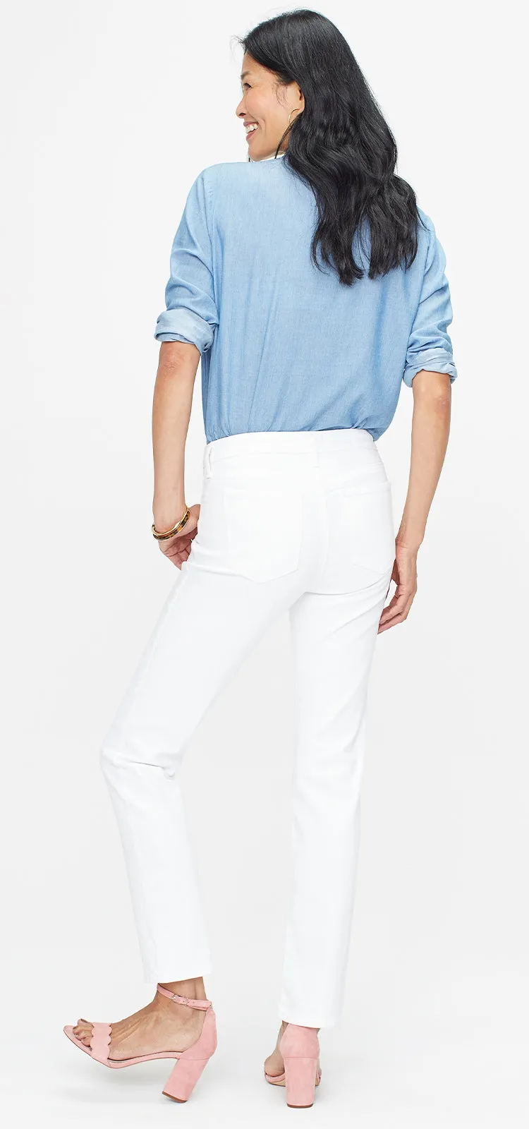 Sheri Slim Jeans Wit Gekleurde Denim | Optic White