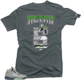 Shirt To Match Jordan 5 Green Bean Sneakers-Retro 5 Tees