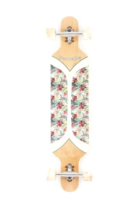 Stained Wood & Floral 41" Longboard