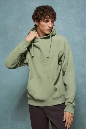 Sudadera con capucha y bolsillos verde jade Minimal Polo Club