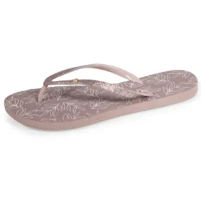 Tongs Femme imprimé Taupe foncé