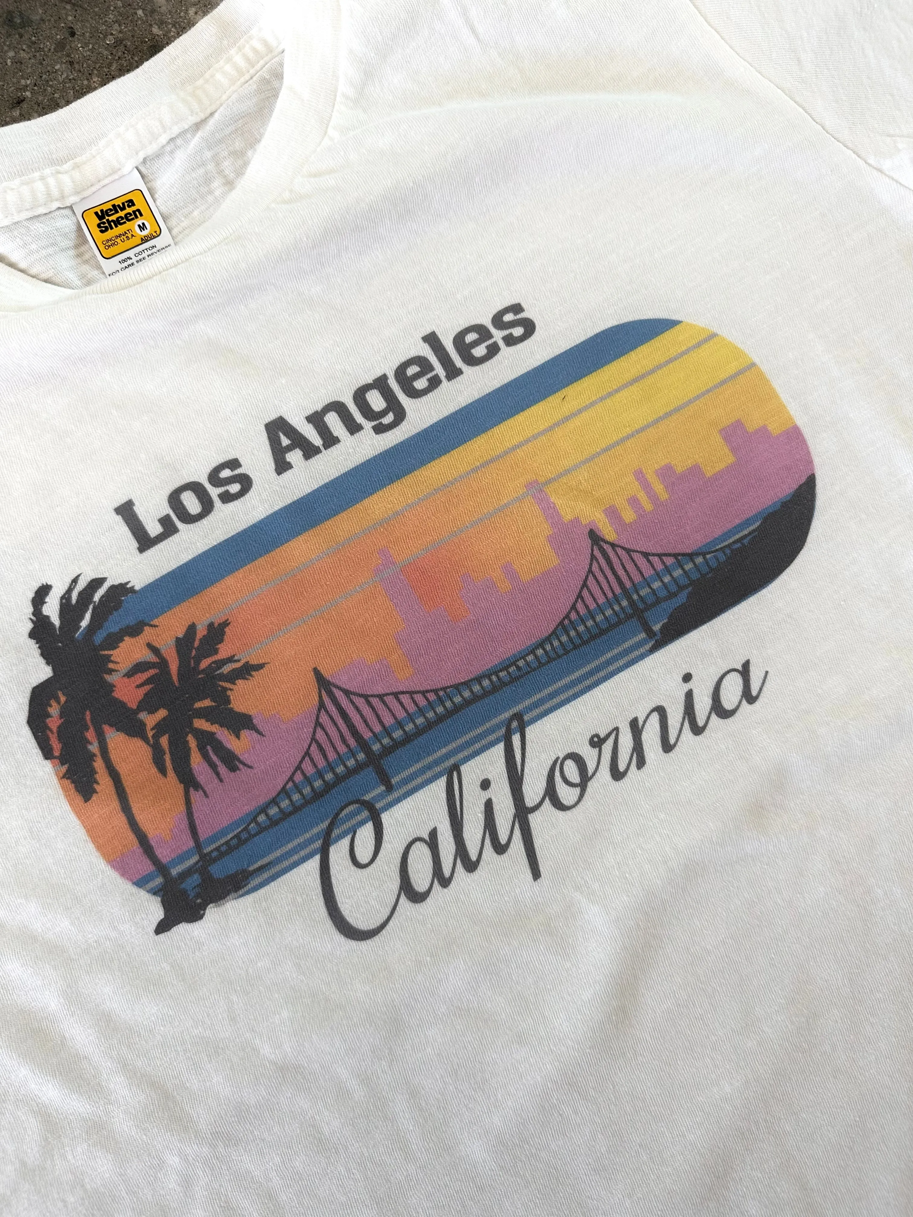 Velva Sheen Los Angeles California White T-Shirt